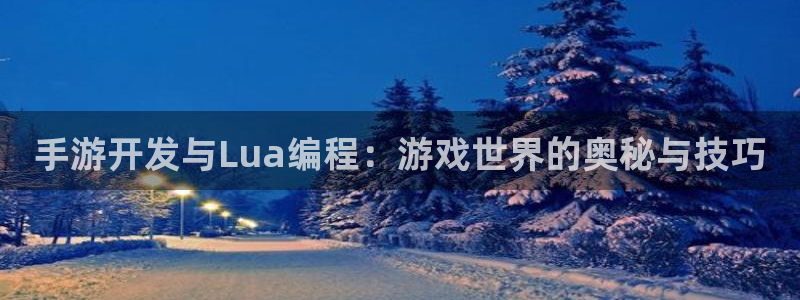 庄闲游戏怎样对付连输：手游开发与Lua编程：游戏世界的奥秘与